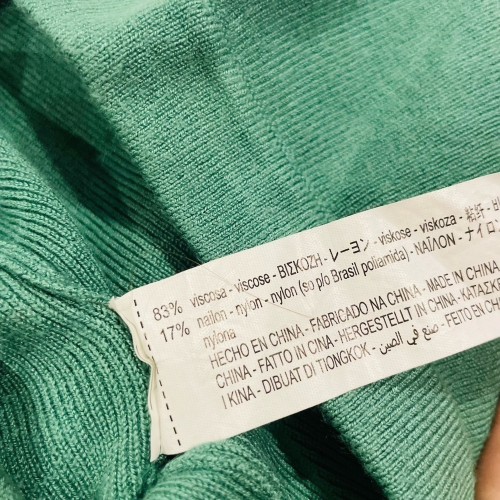 Zara Girl’s Solid Green Sweater Knit Casual Lounge Shorts Size 6-7 - Picture 6 of 6